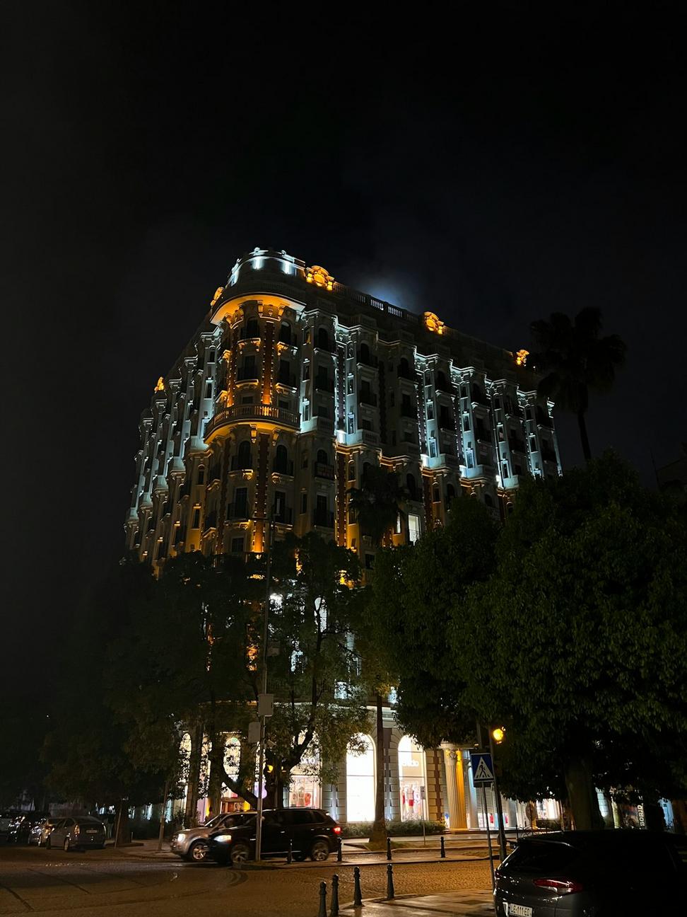 Hotel Exterior at Night